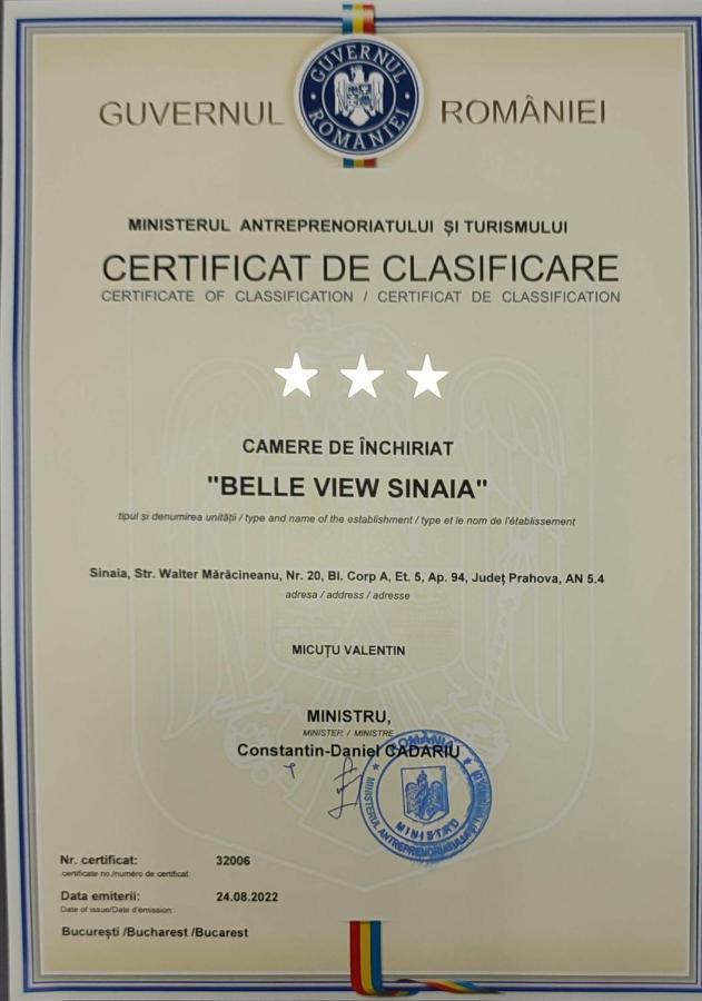 Belle View Sinaia-Free Parking公寓 外观 照片
